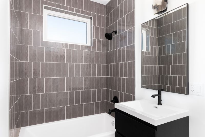 Bathroom with Statement Tile Wall